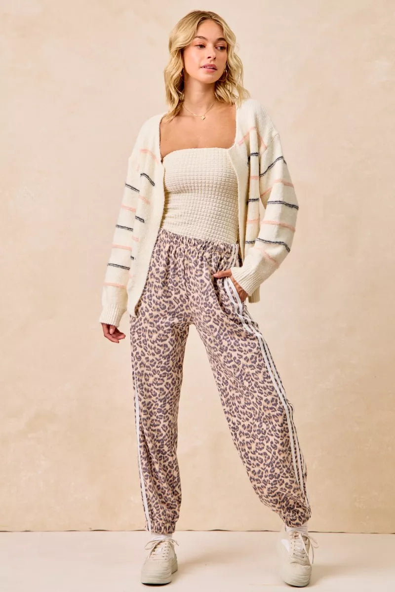 women's bibi side lines leopard track pants - styling option
