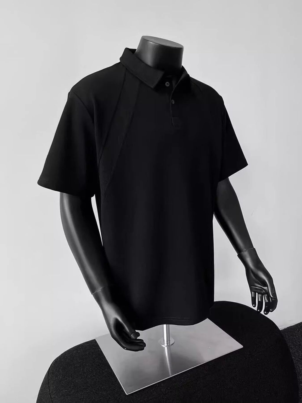 men's men's plus size button detail short sleeve polo - product detail