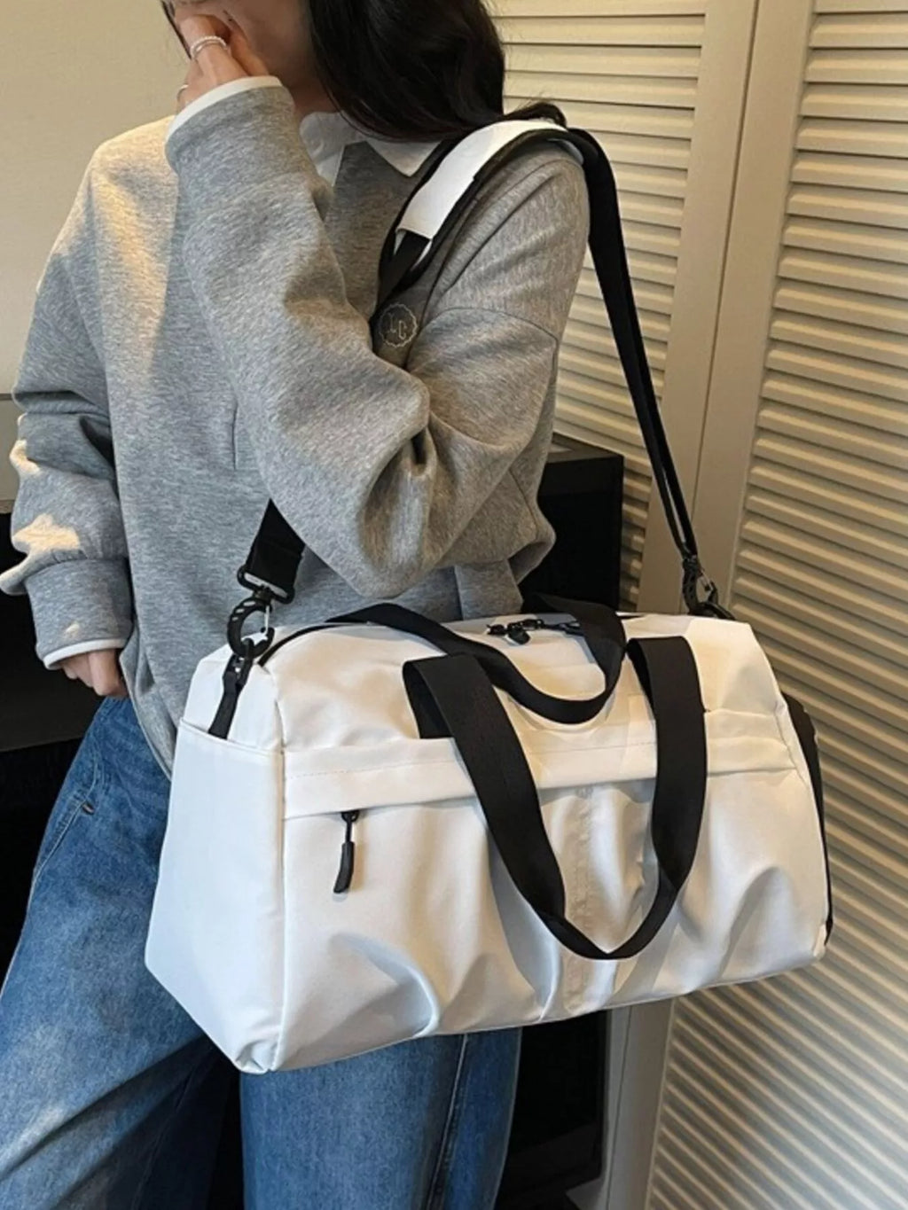 women's oxford cloth travel duffel bag - extra view