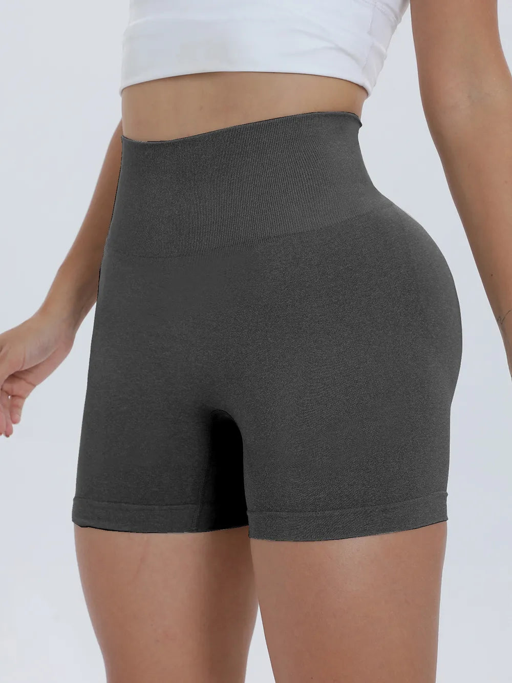 women's high waist active shorts - additional image