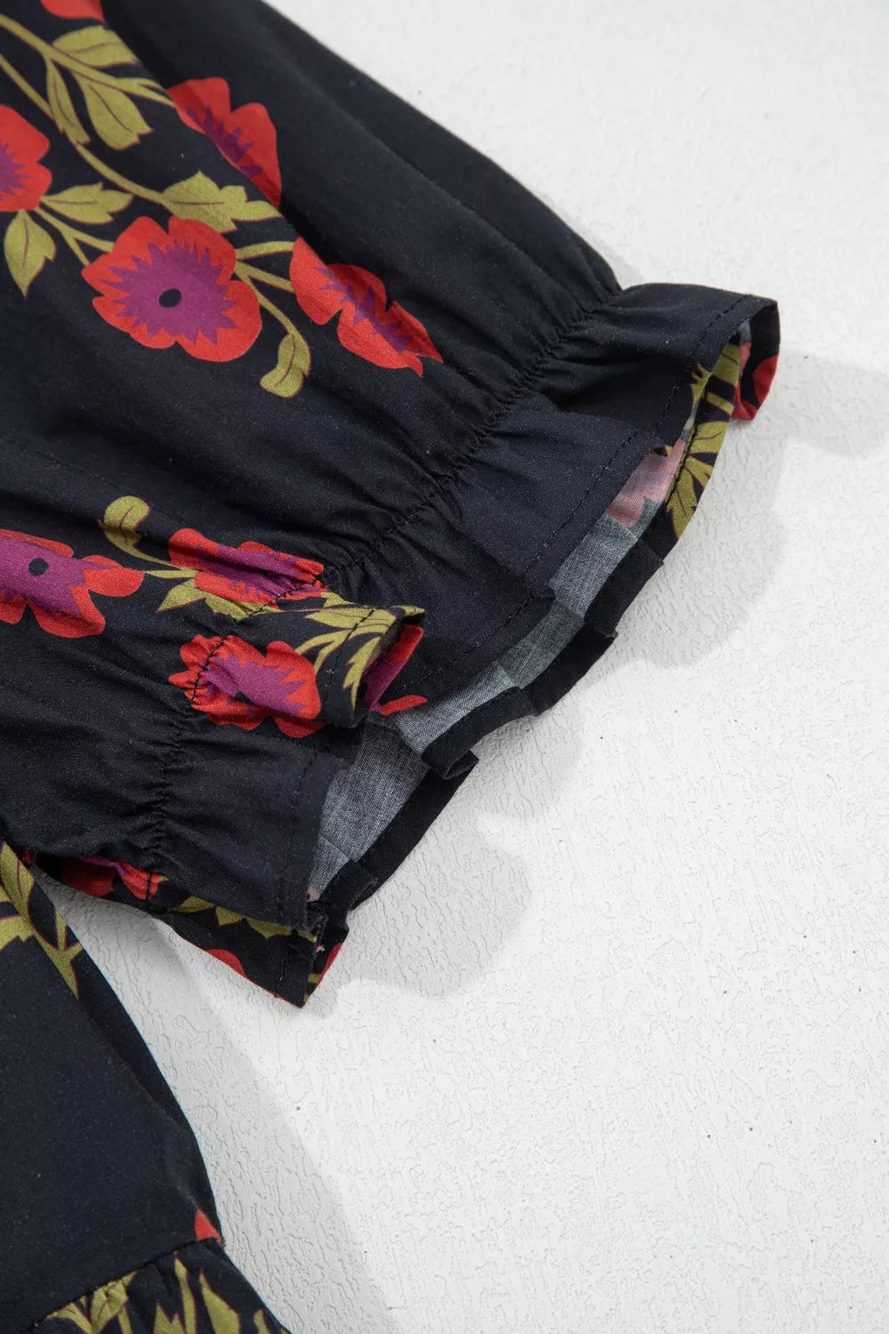 women's floral print tiered maxi dress - product detail