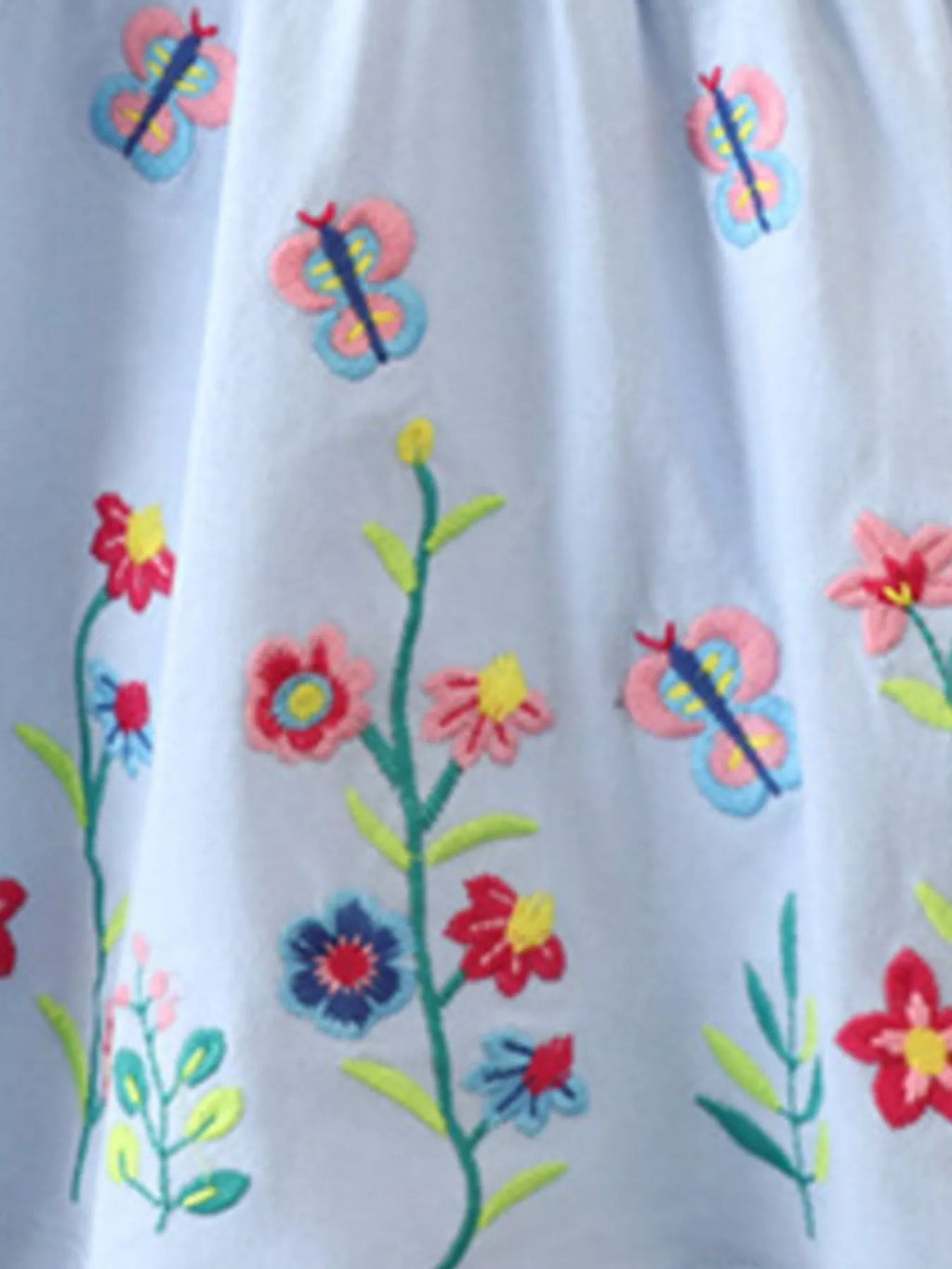 women's children's butterfly floral peter pan collar dress - extra view