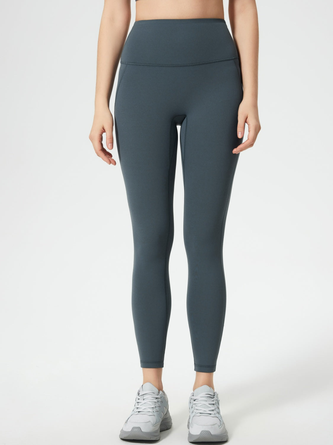 Millennia Wide Waistband Active Leggings Dark Gray