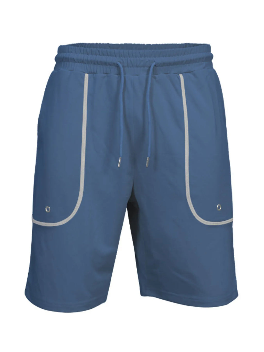 men's men's full size round neck short sleeve t-shirt and shorts set plus size - extra view