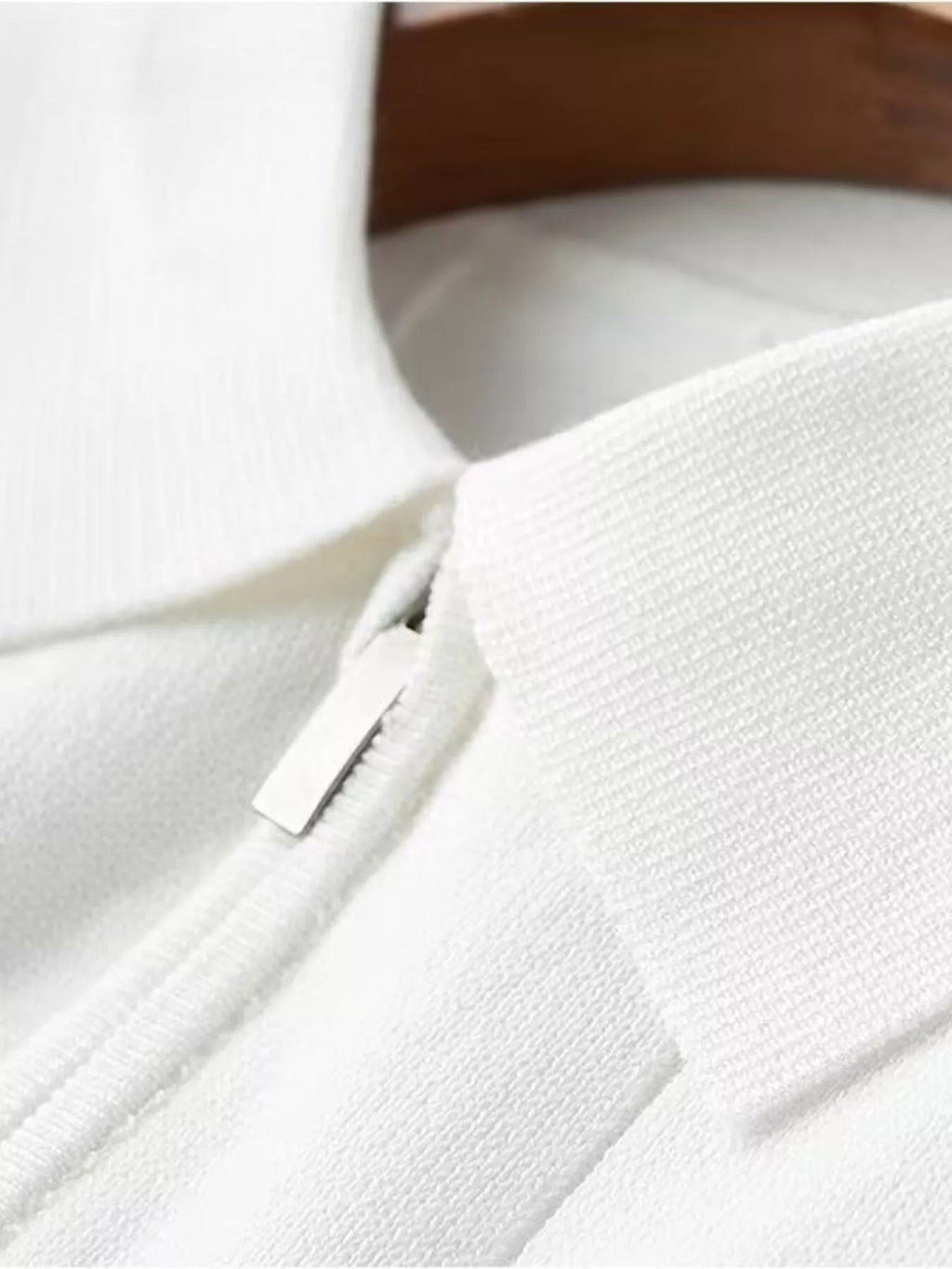 men's men's plus size quarter zip short sleeve knit polo - additional image