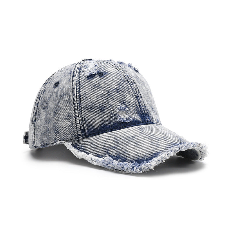 Distressed Cotton Adjustable Baseball Cap