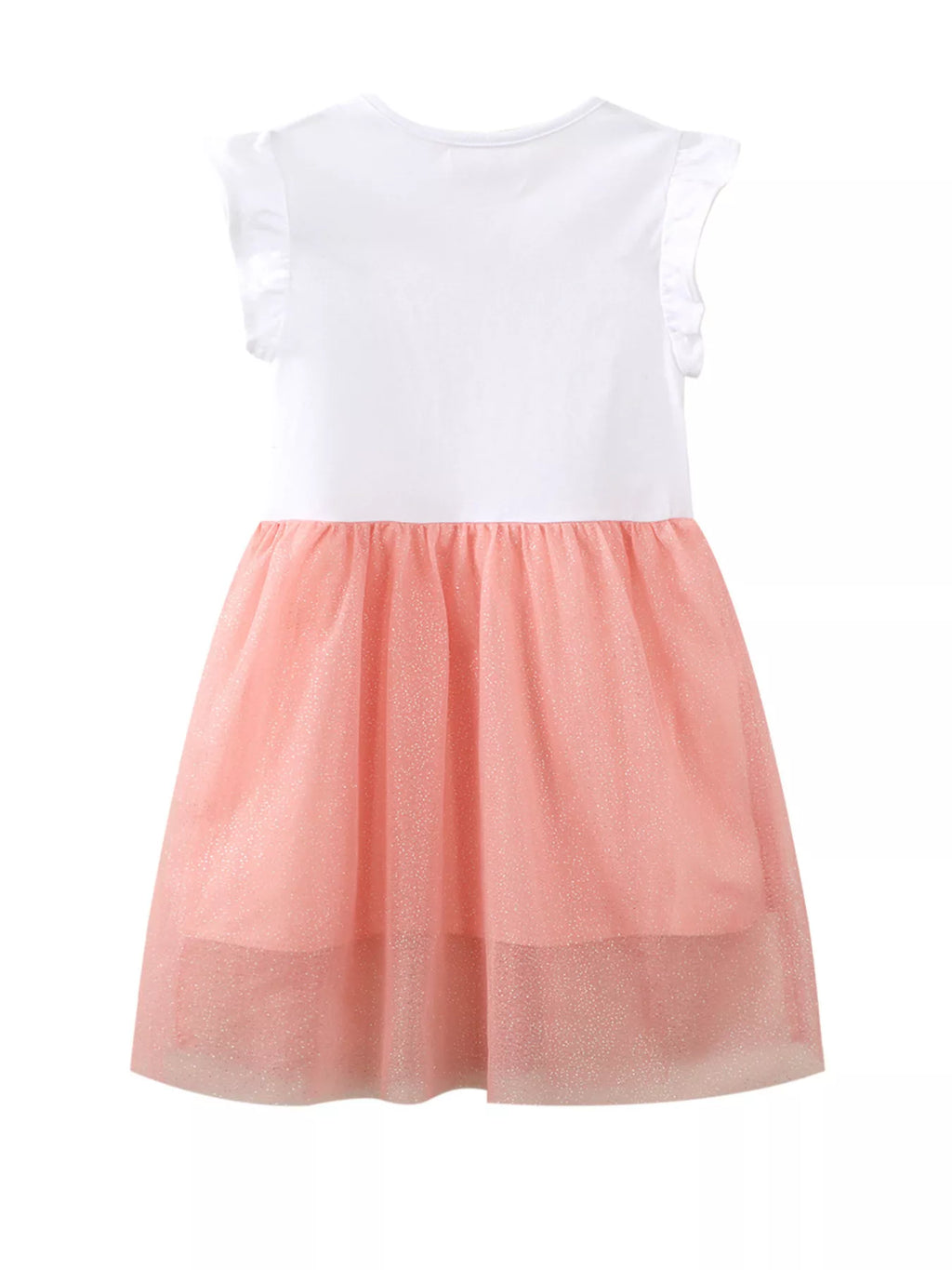 women's children's star sequin tulle ruffled sleeveless dress - additional angle