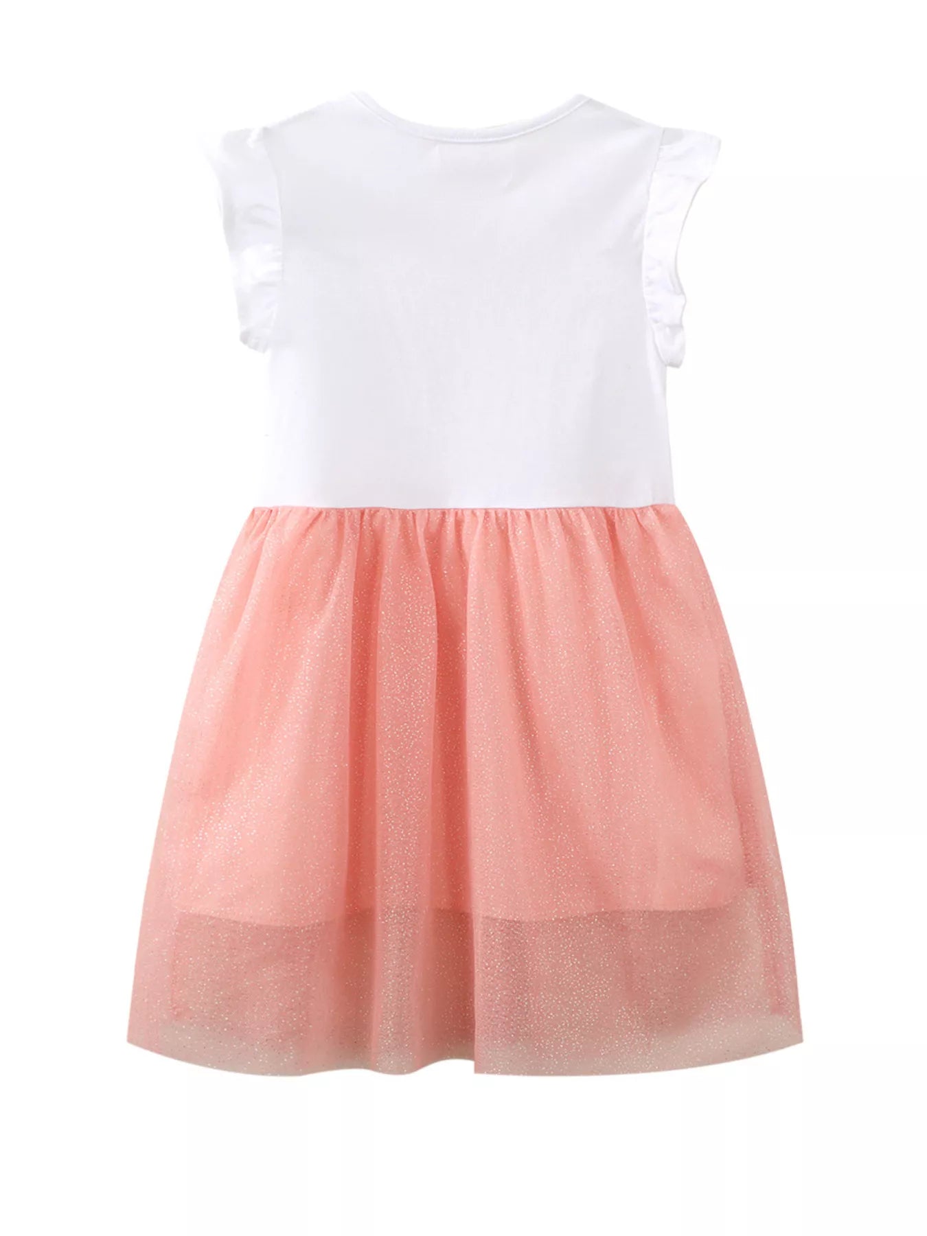 women's children's star sequin tulle ruffled sleeveless dress - additional angle