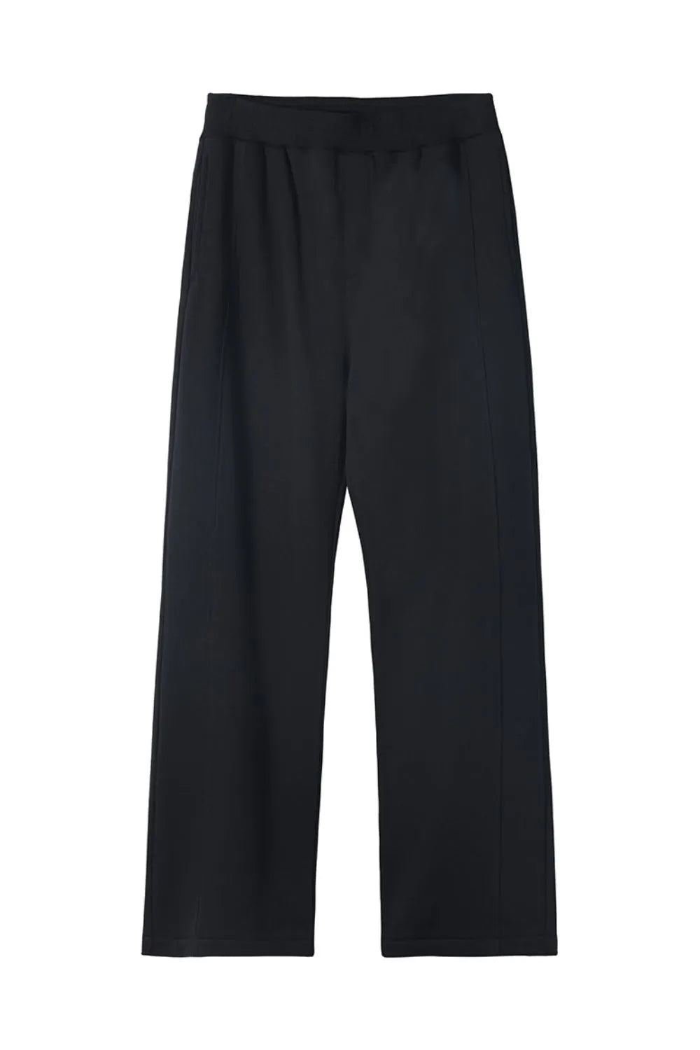Men's Elastic Waist Pants with Pockets Black