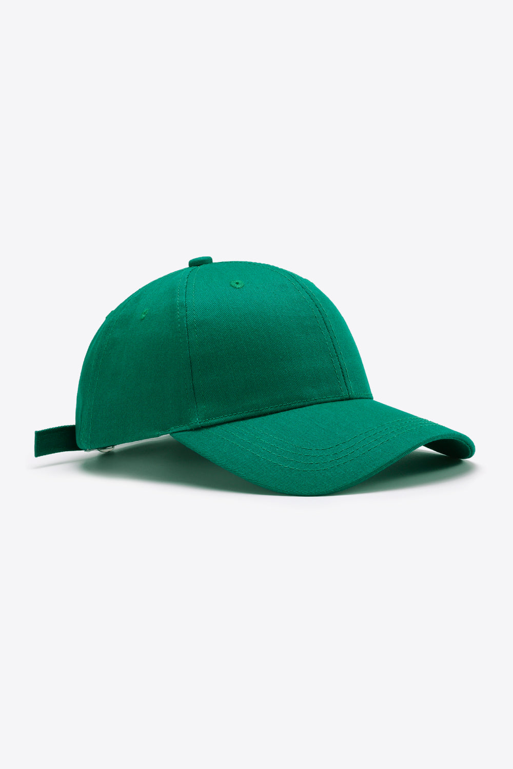 Plain Adjustable Cotton Baseball Cap Dark Green One Size