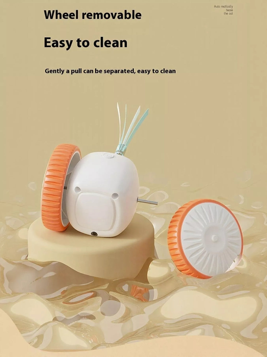 interactive self-rotating feather pet chase toy - product detail