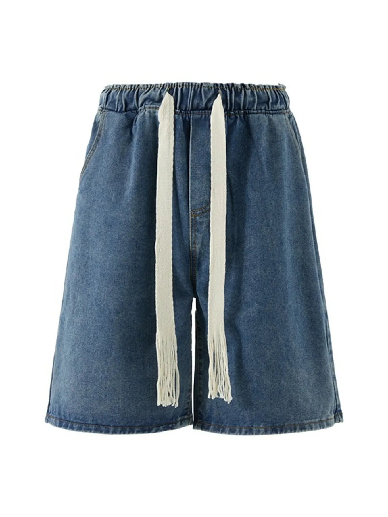 men's men's plus size loose fit wash denim shorts - lifestyle shot