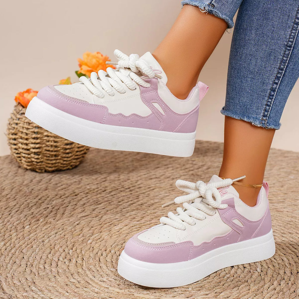 women's round toe platform sneakers - extra view
