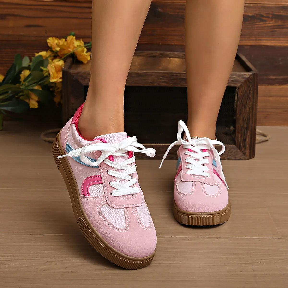 women's lace up platform sneakers - additional image