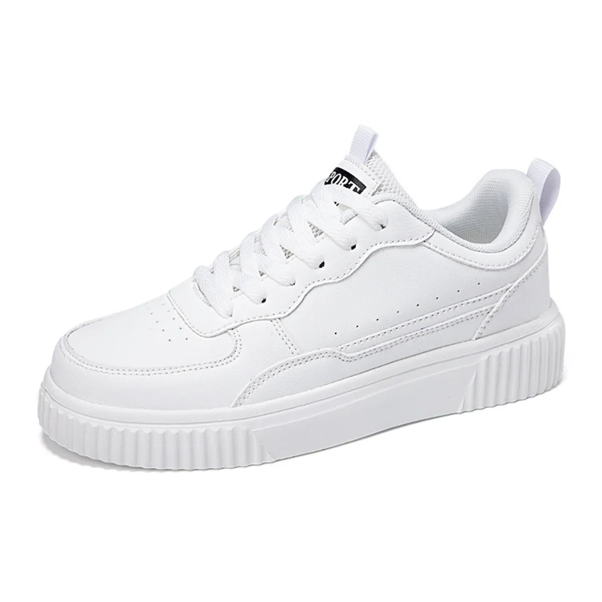 women's lace up contrast platform sneakers - extra view