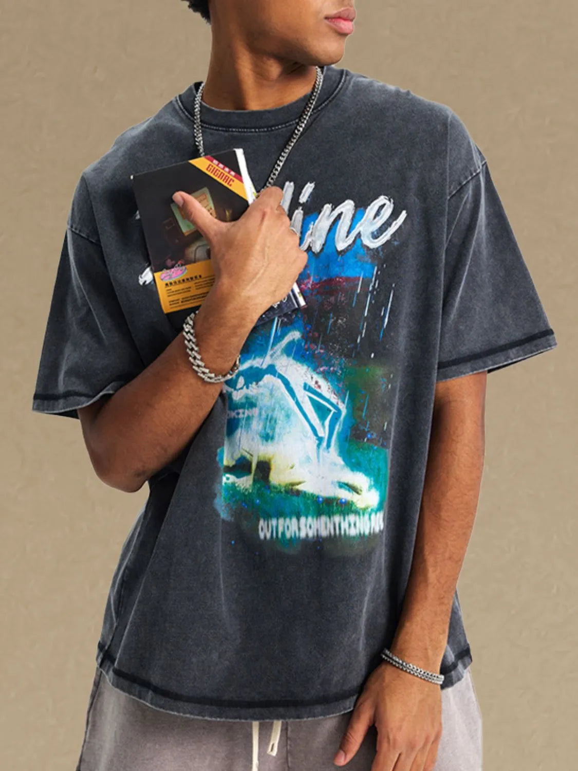 Men's Graphic Round Neck Half Sleeve T-Shirt