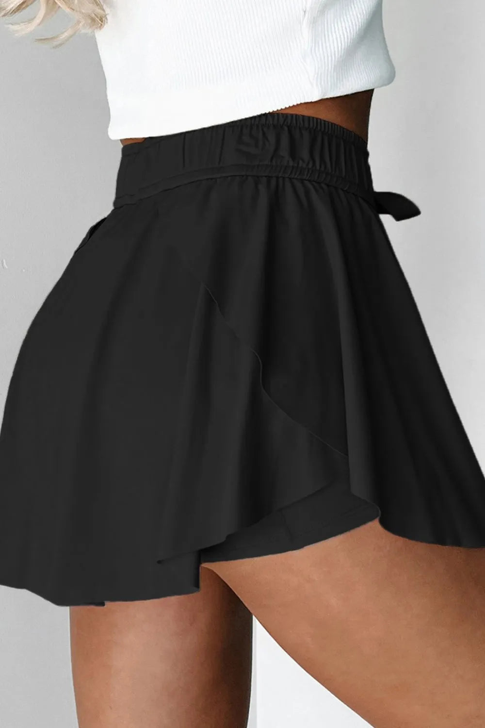 women's drawstring active skorts - product detail