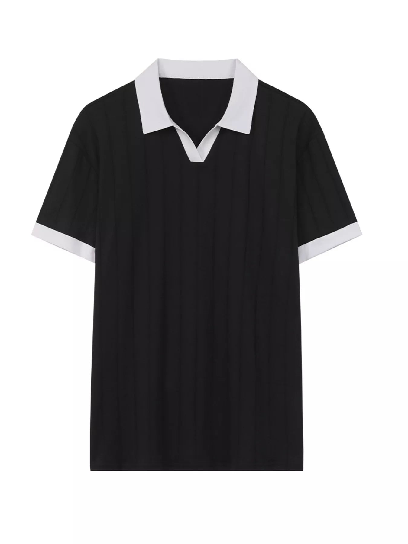 men's men's full size contrast trim short sleeve polo plus size - alternate angle