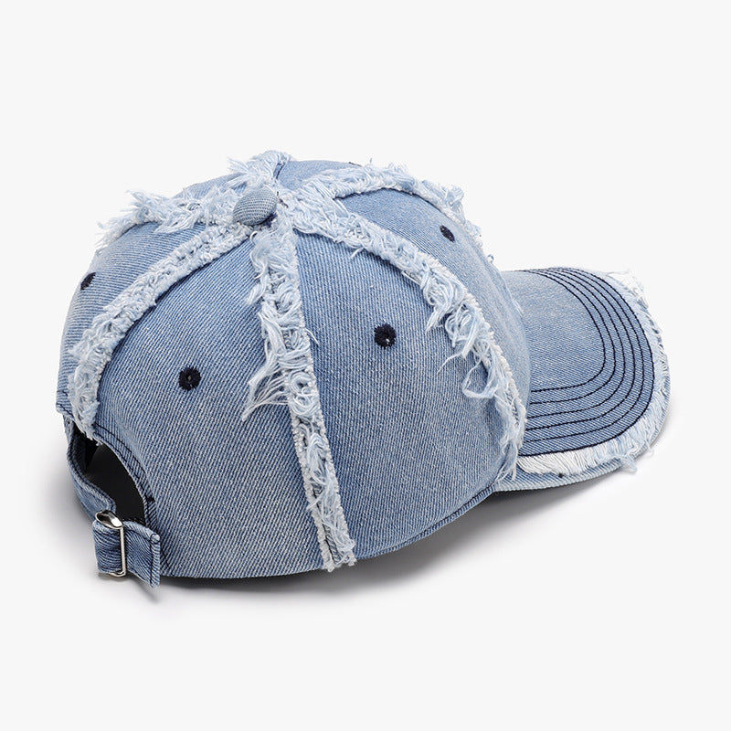 Raw Hem Cotton Baseball Cap