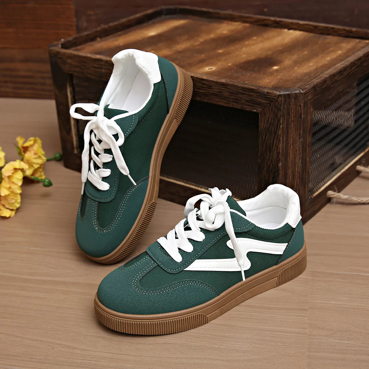 women's lace up platform sneakers - product showcase