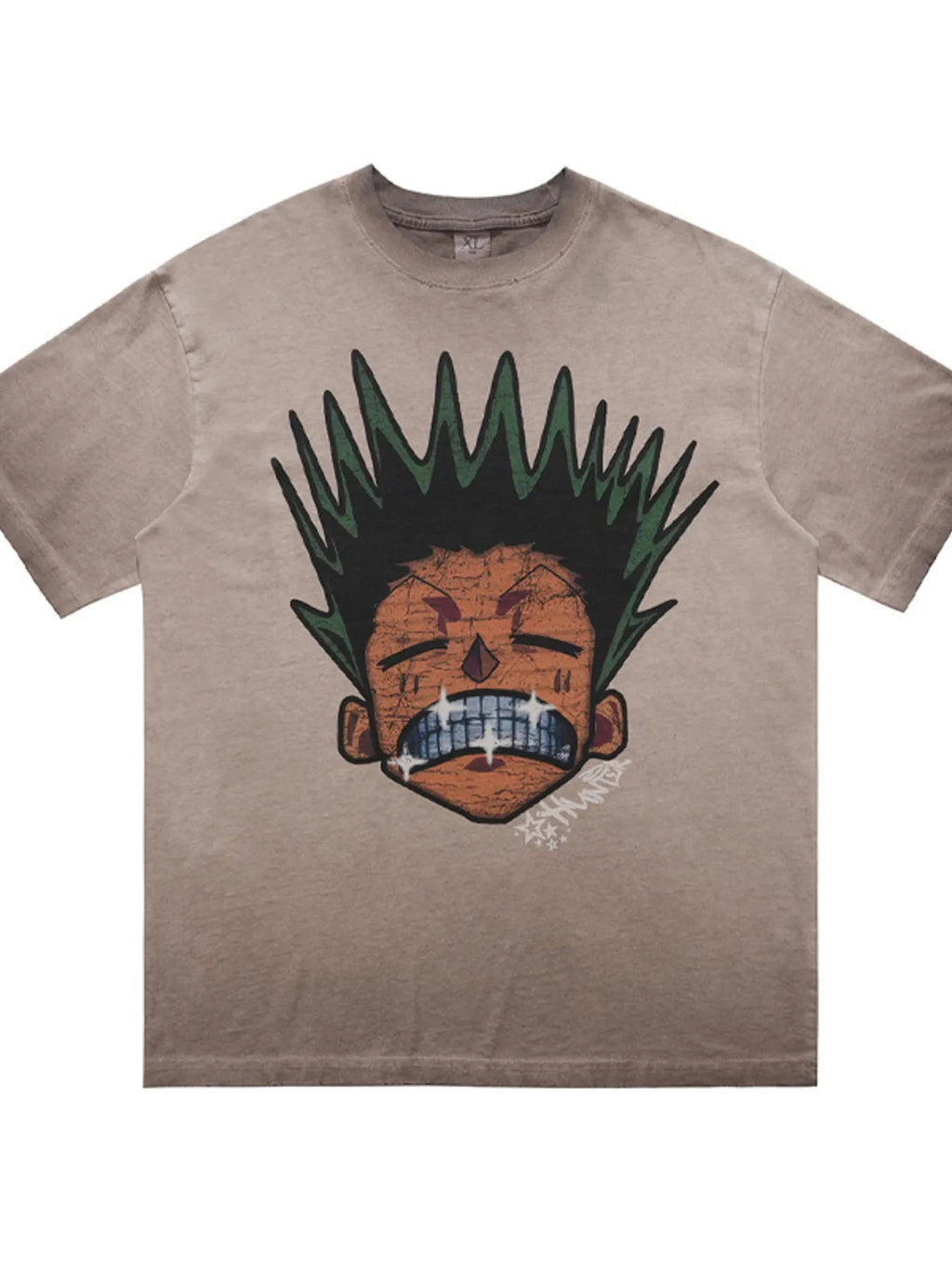 men's men's graphic round neck oversized t-shirt - side view