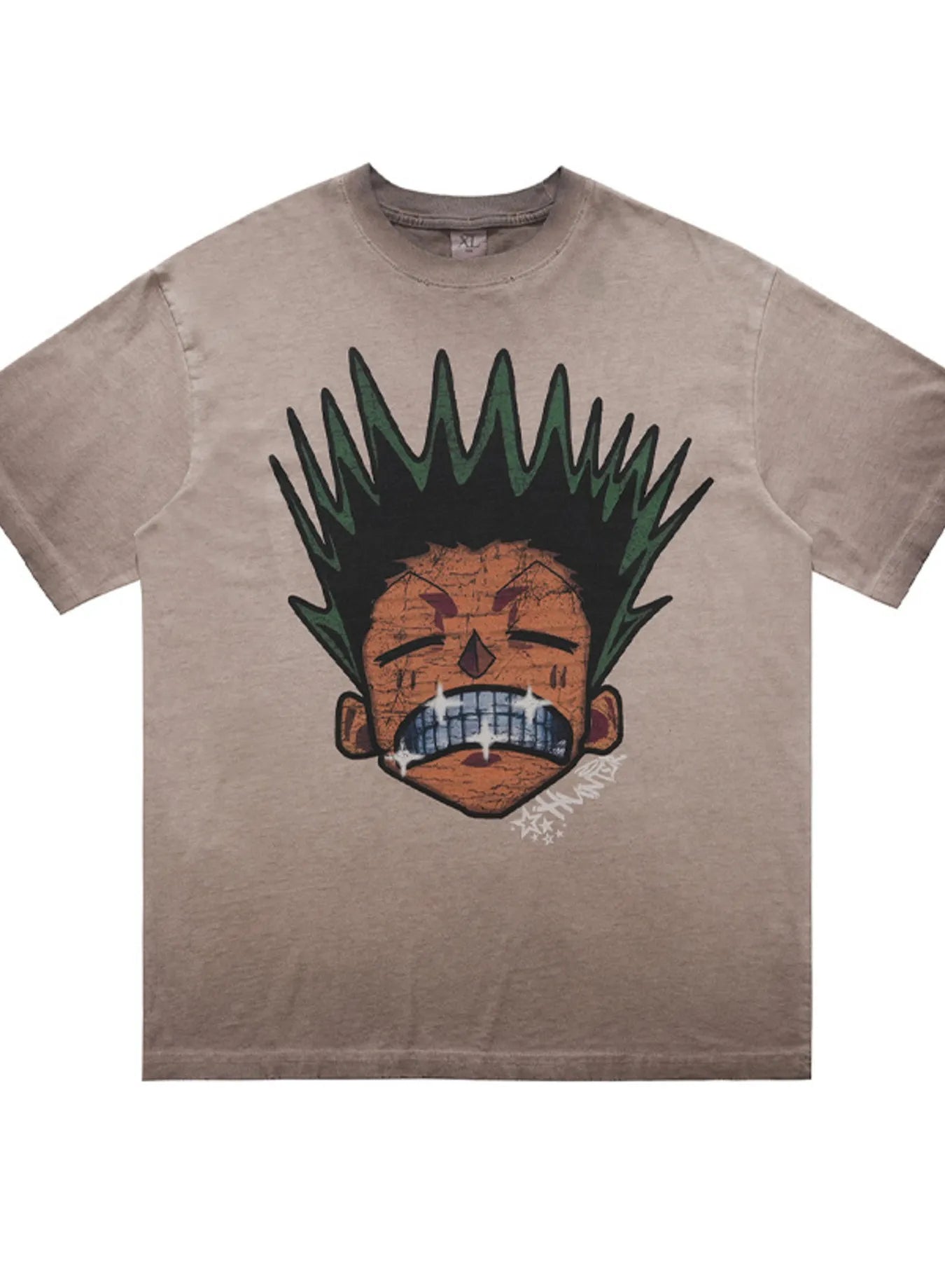 men's men's graphic round neck oversized t-shirt - side view