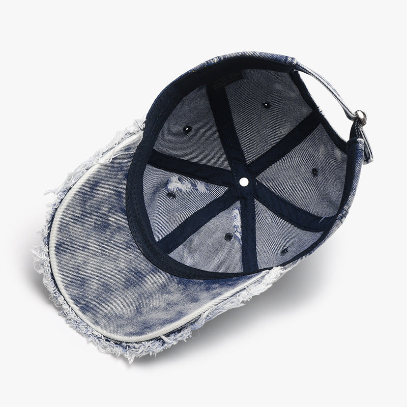 Distressed Cotton Adjustable Baseball Cap