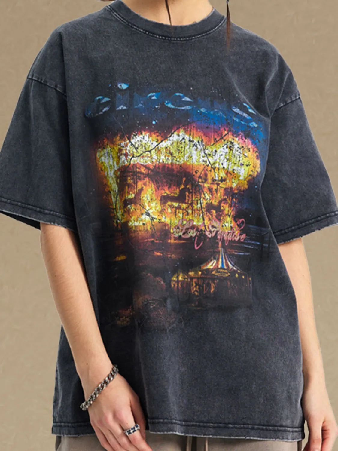 Men's Graphic Round Neck Half Sleeve T-Shirt