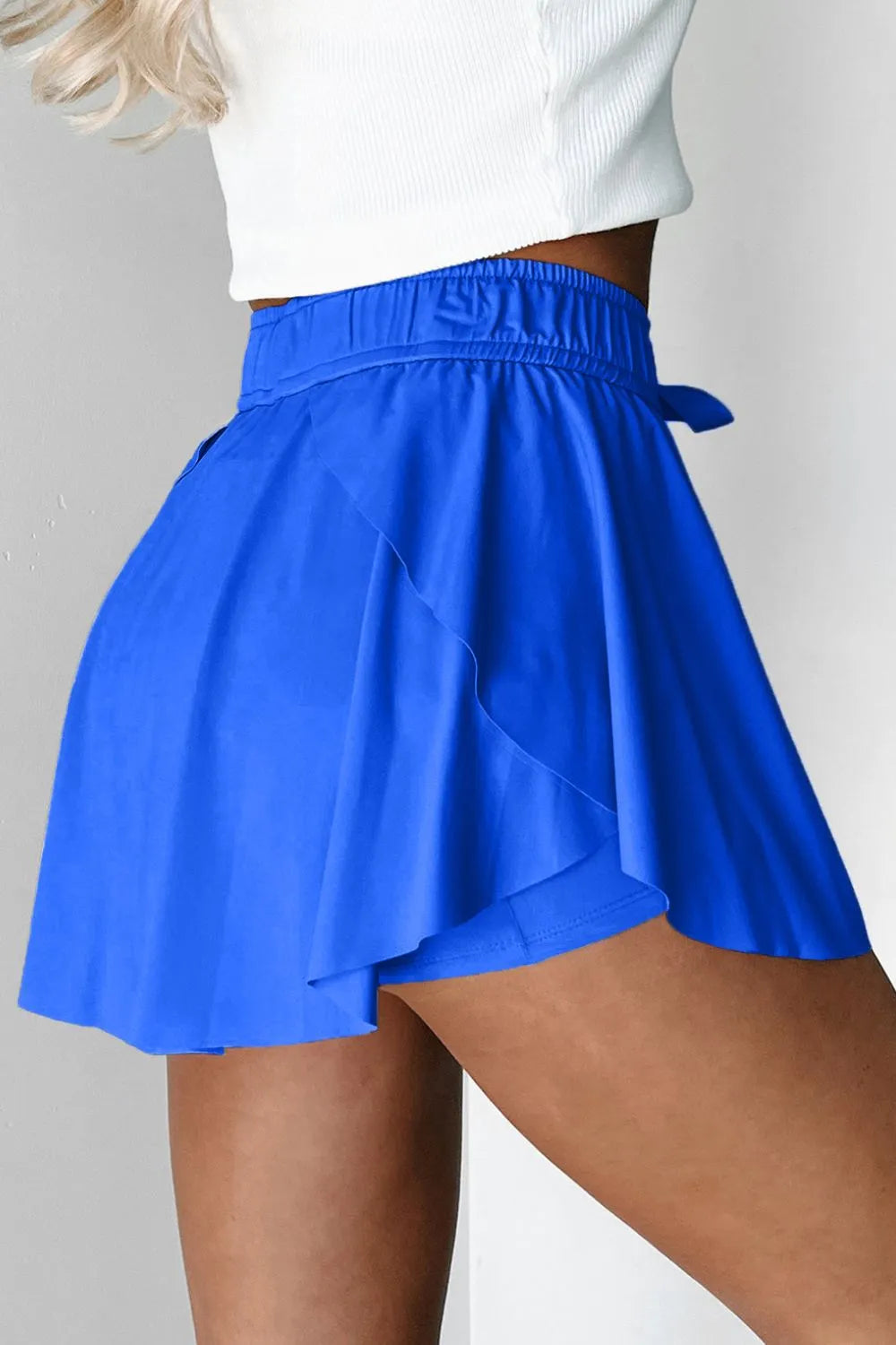 women's drawstring active skorts - product detail