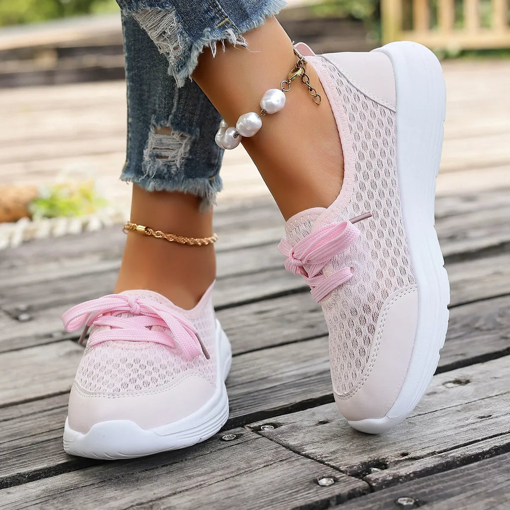 women's breathable mesh sneakers - styling option