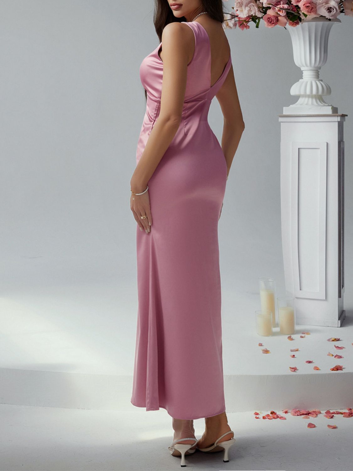 Devine Plunge Sleeveless Maxi Dress