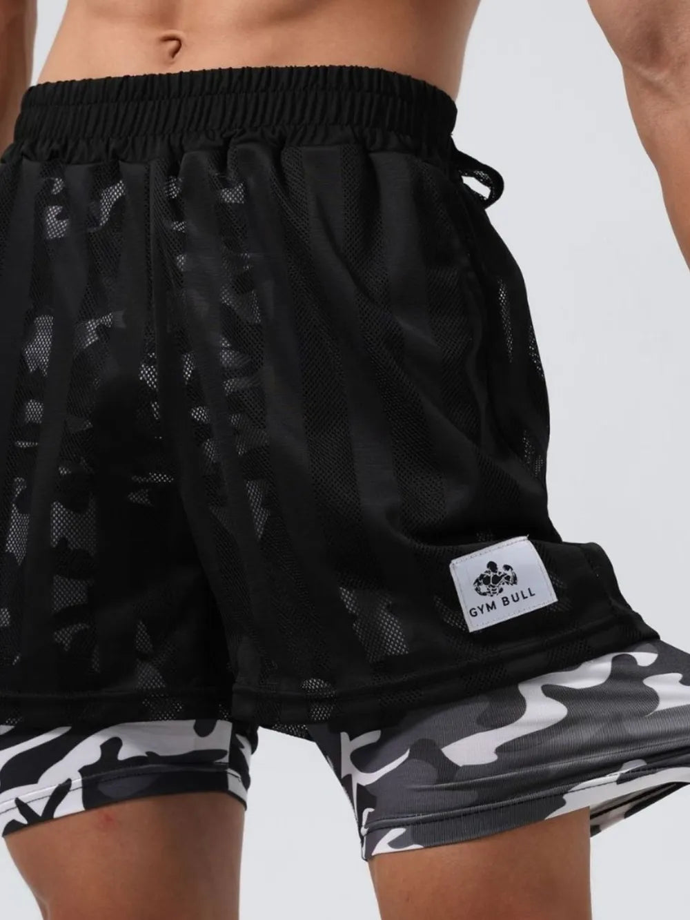 men's plus size elastic waist shorts — men’s shorts view