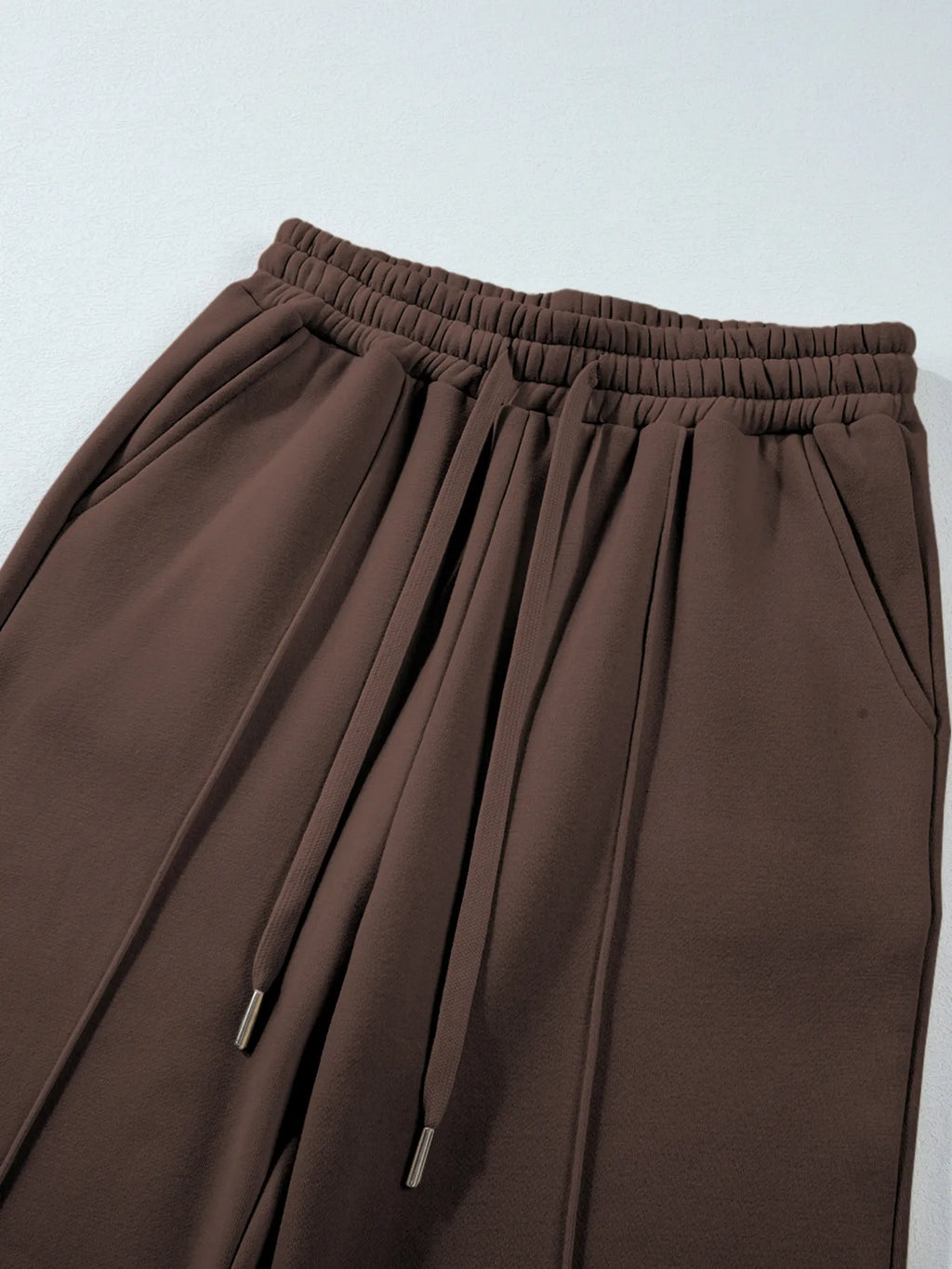 women's collared sweatshirt and high waist pants active set - extra view
