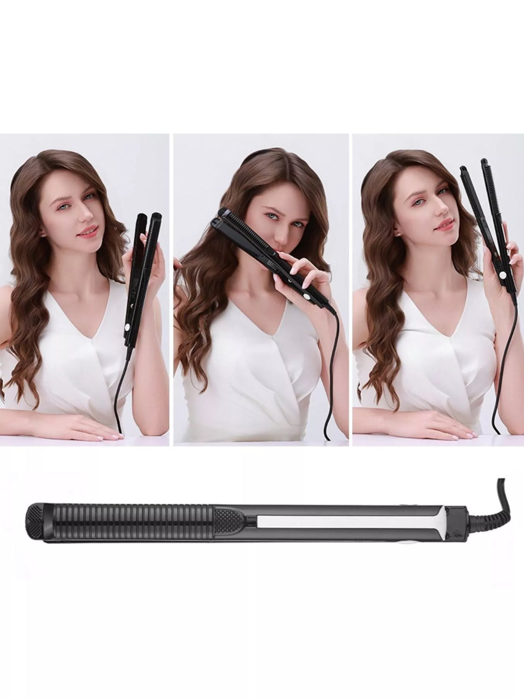 2 in 1 curling & straightener - back view