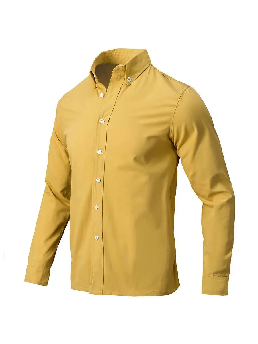 men's men's full size collared neck button down shirt plus size - extra view