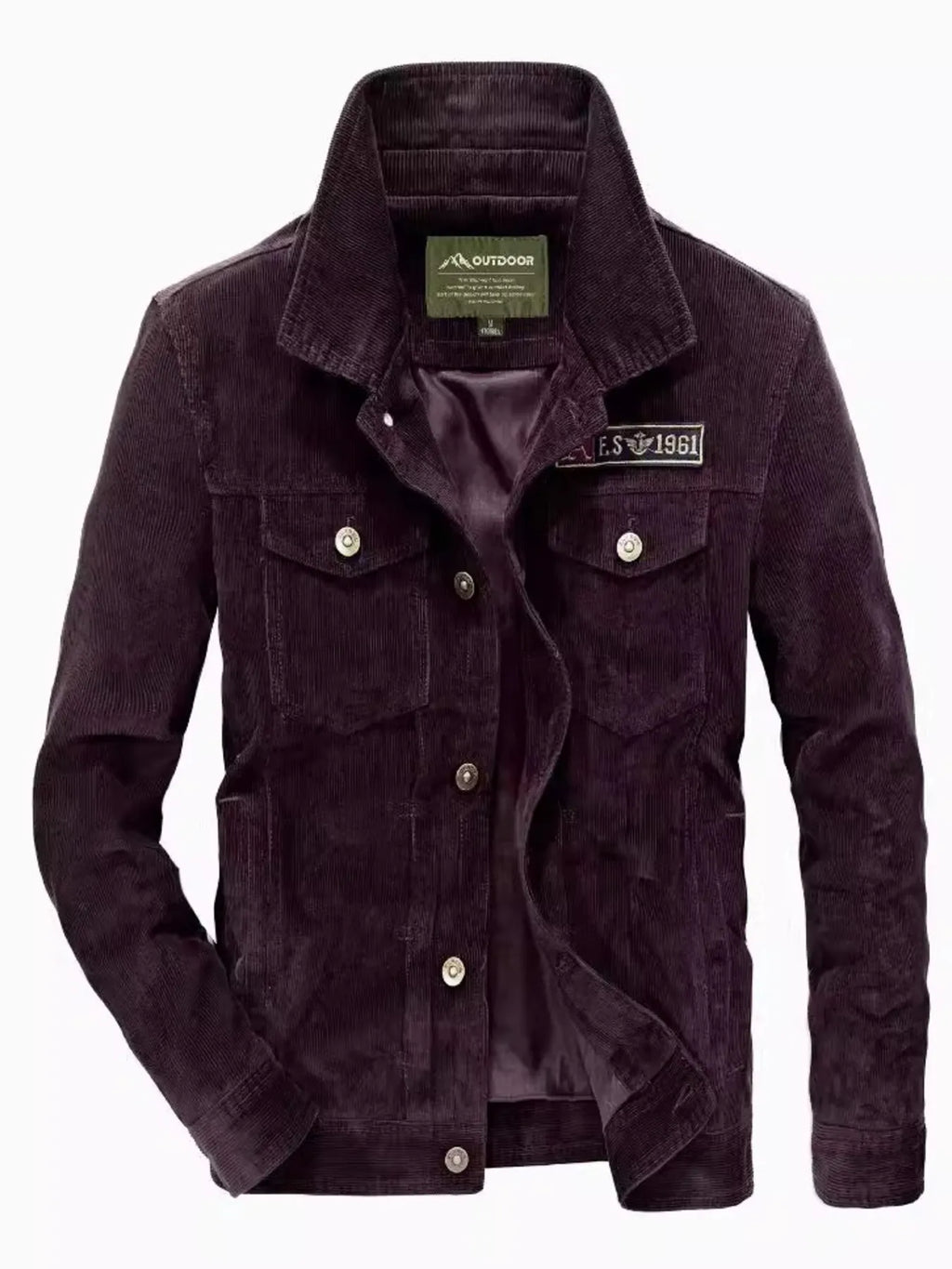 men’s modern casual topcoat with high collar