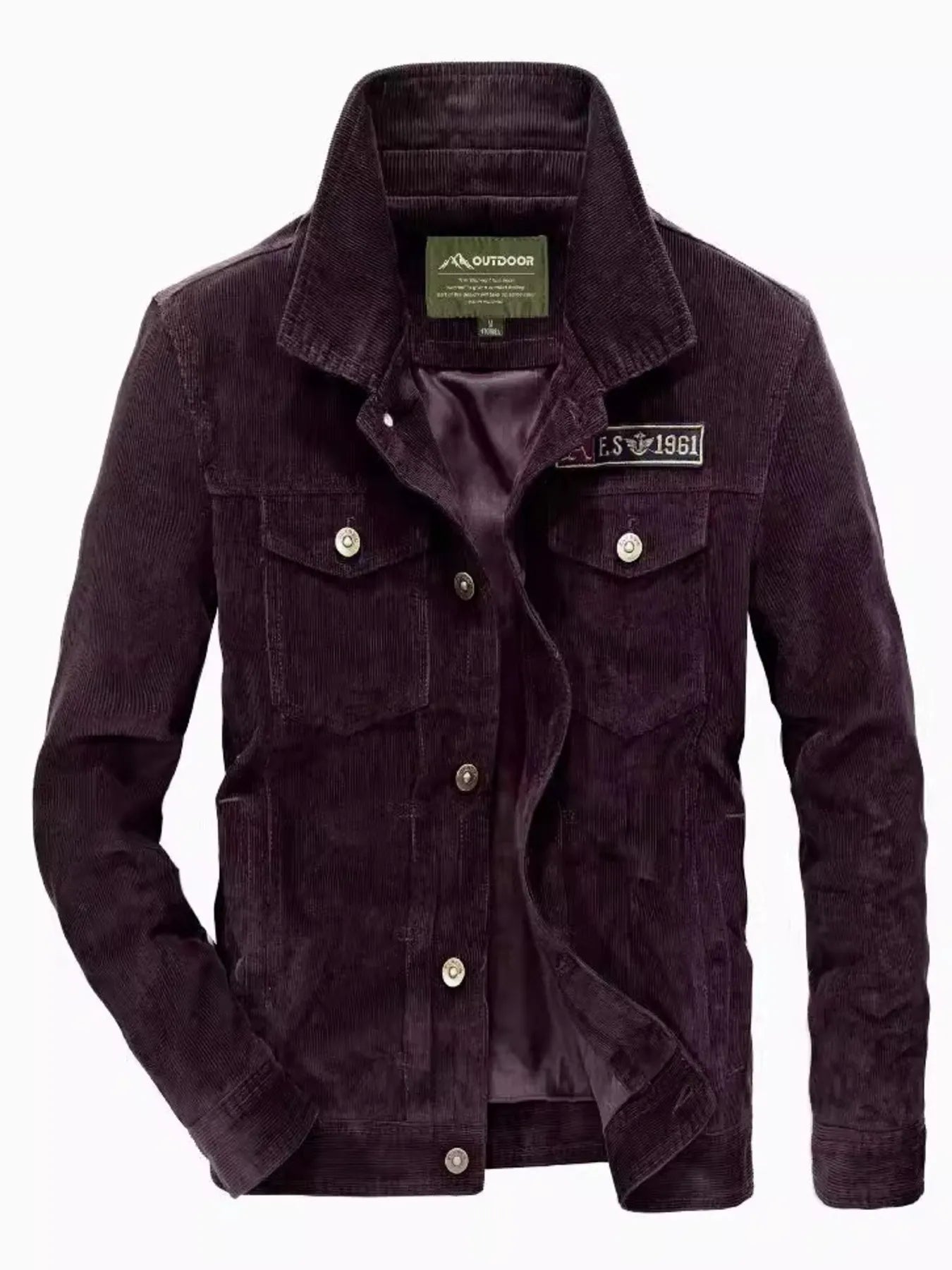 men’s modern casual topcoat with high collar