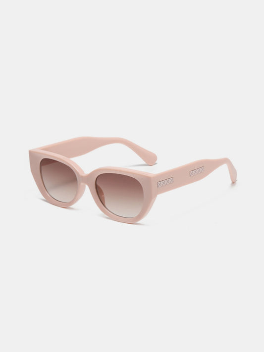 Cat Eye Polycarbonate Frame Sunglasses Blush Pink One Size