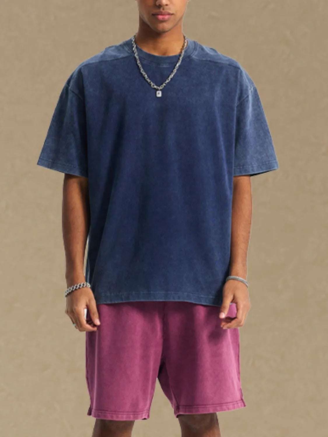 Men's Round Neck Half Sleeve T-Shirt Navy