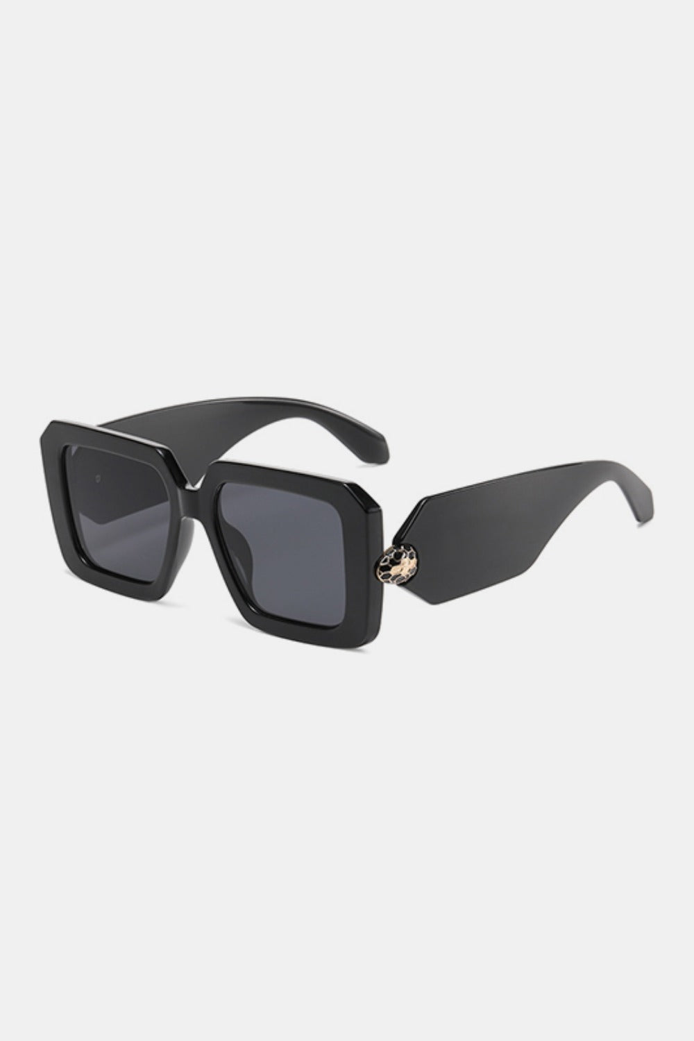 Polycarbonate Frame Square Sunglasses Black One Size
