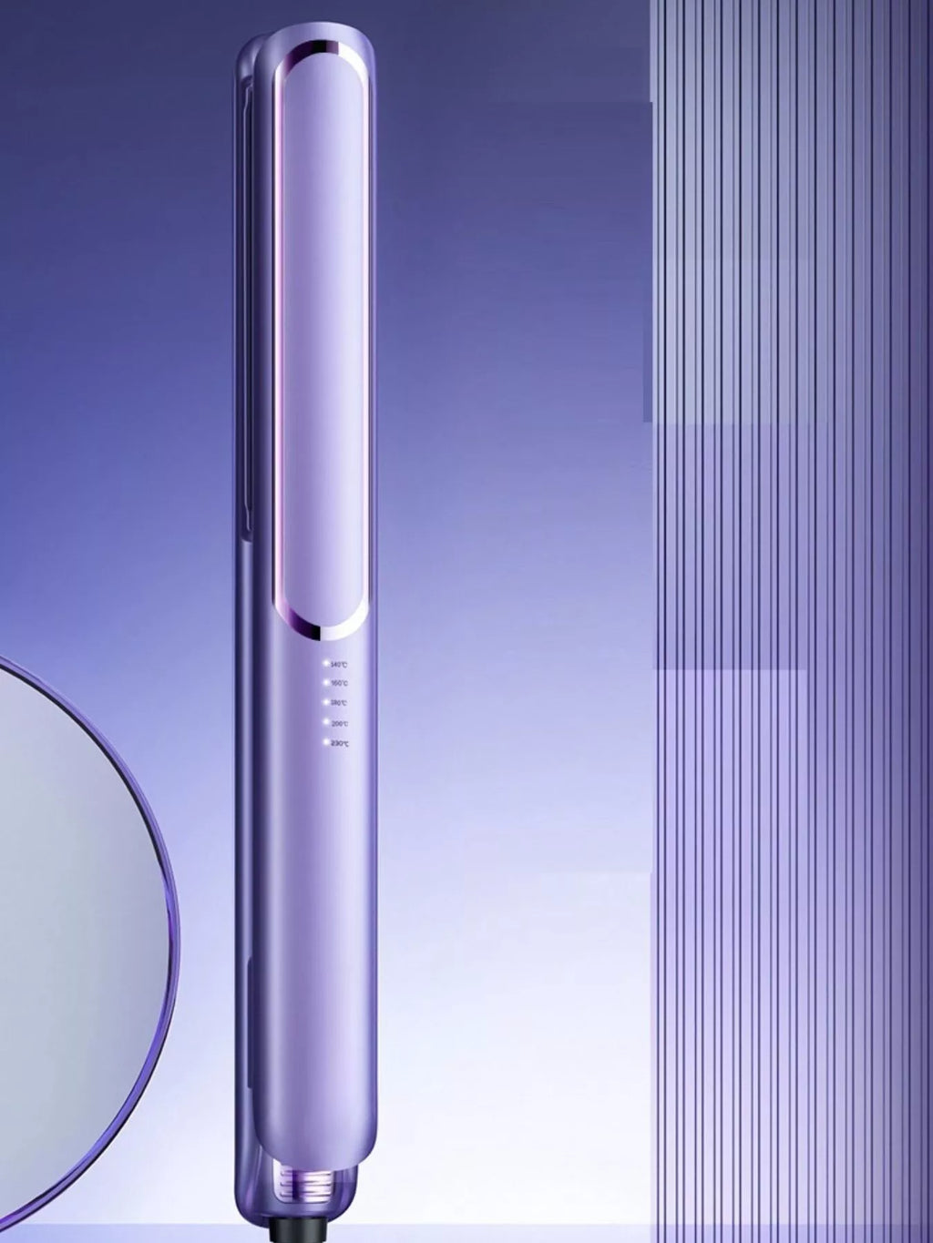 portable rechargeable hair straightener - styled view