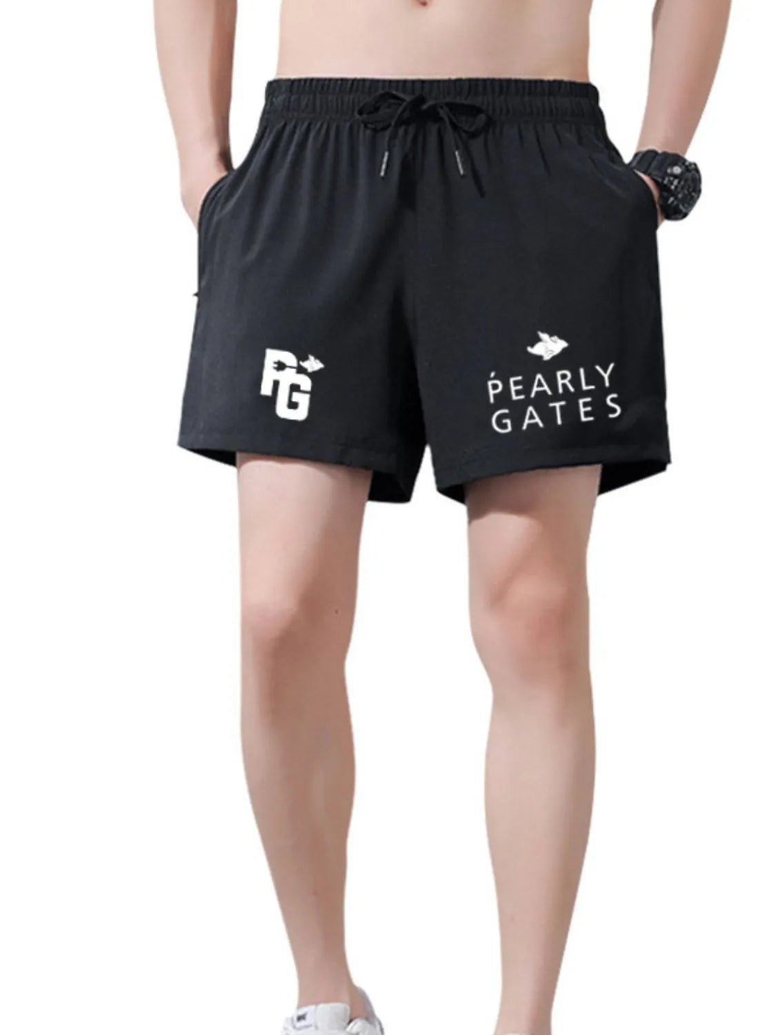 Men's Plus Size Drawstring Shorts Black