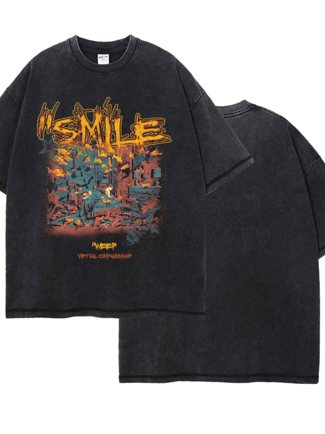 Men's Graphic Round Neck Half Sleeve T-Shirt