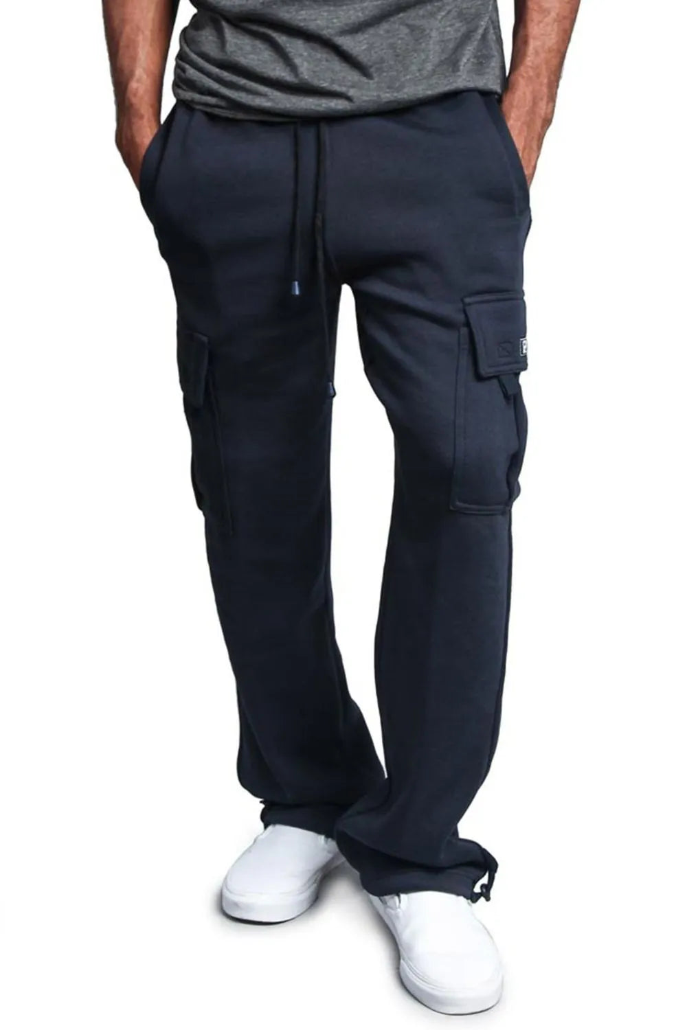 Men's Full Size Drawstring Pants Plus Size Navy