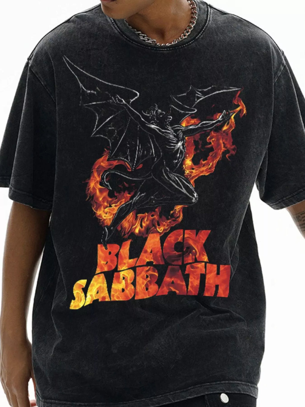 men's men's black sabbath graphic vintage t-shirt - product showcase