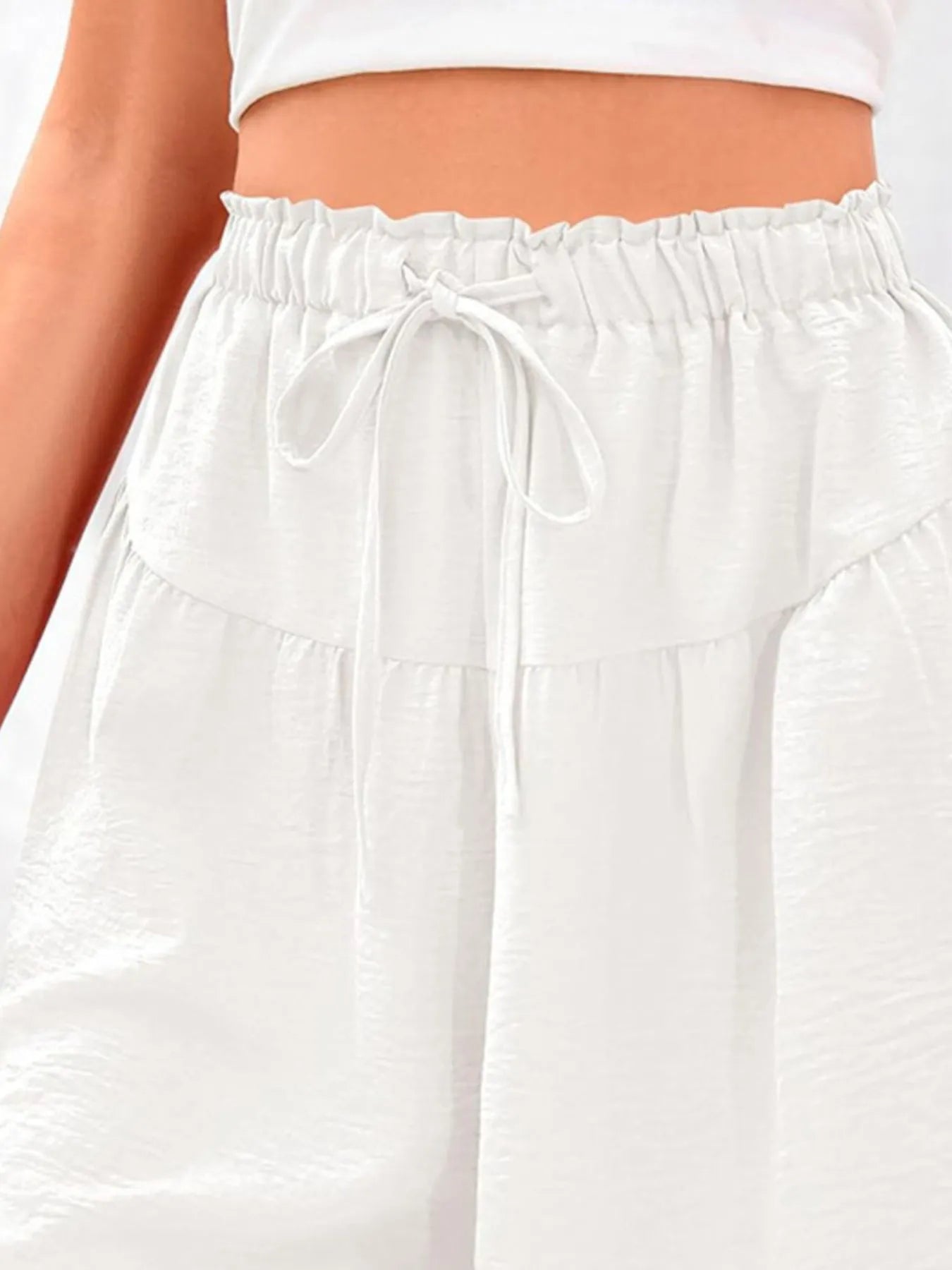 Full Size Casual Drawstring High Waist Relaxed Shorts Plus Size