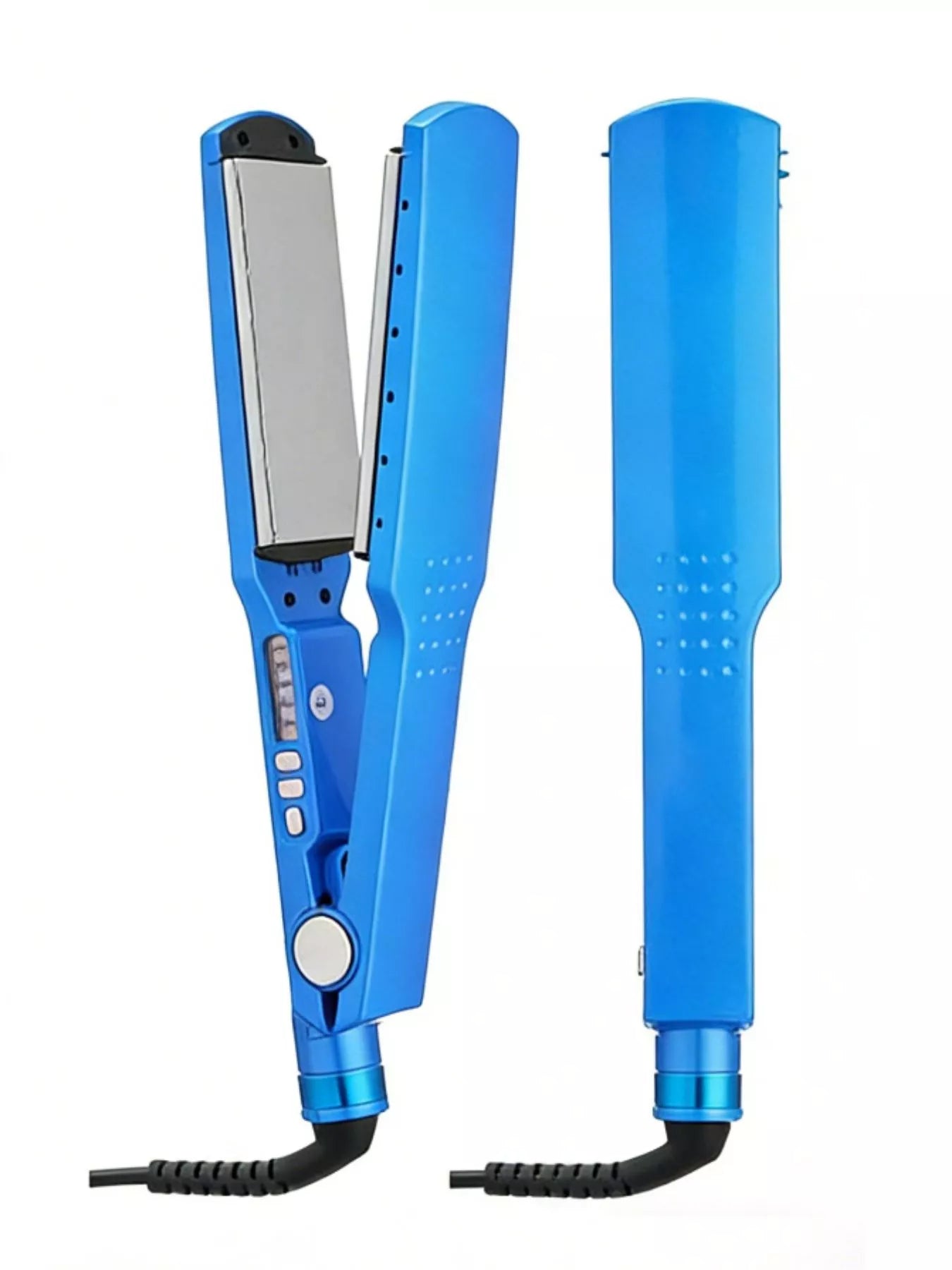 adjustable temperature hair straightener - front view