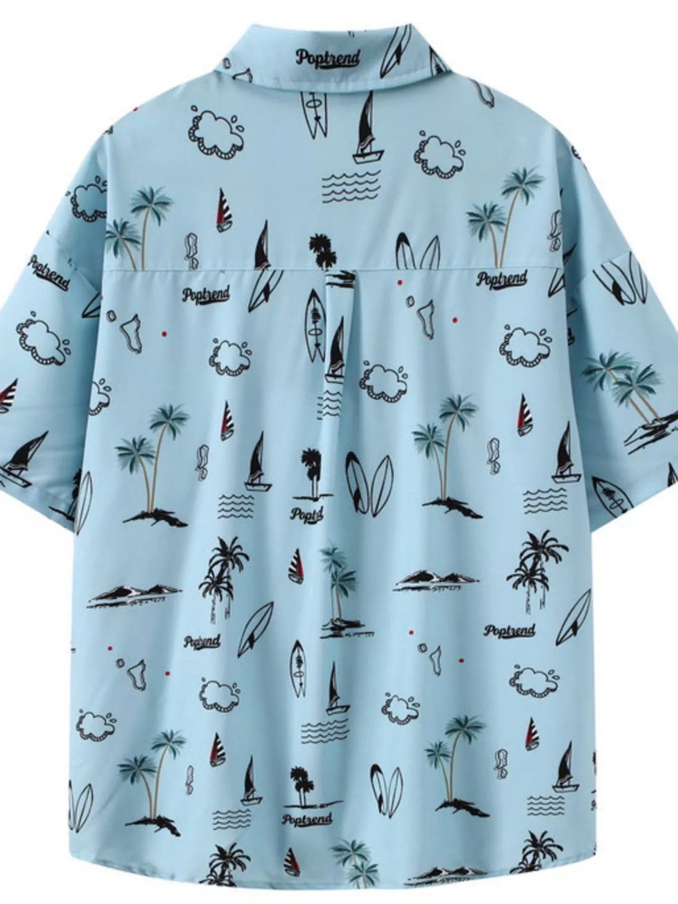 men's men's plus size tropical print short sleeve shirt - styling option