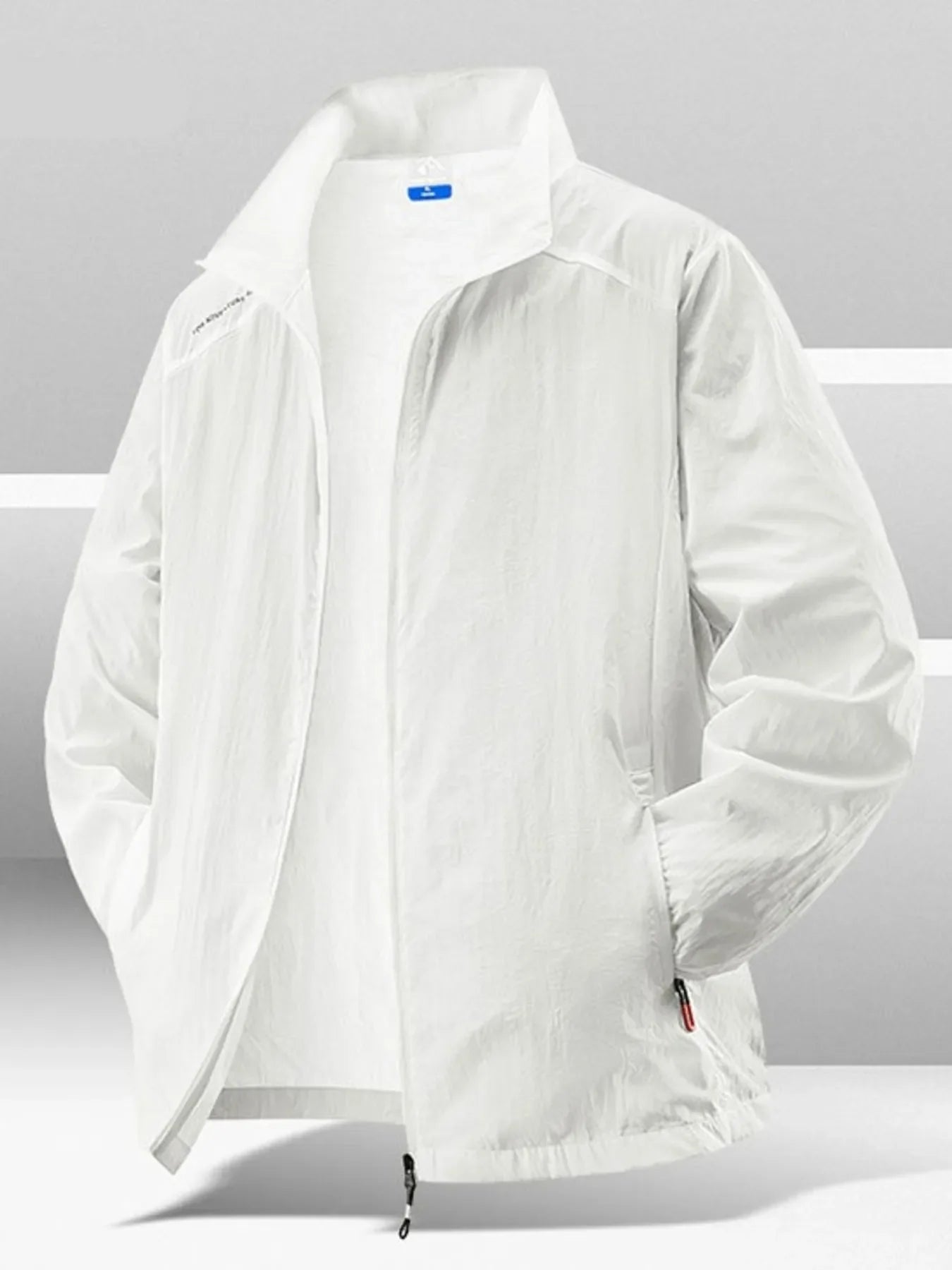 Men's Plus Size Zip Up Long Sleeve Jacket