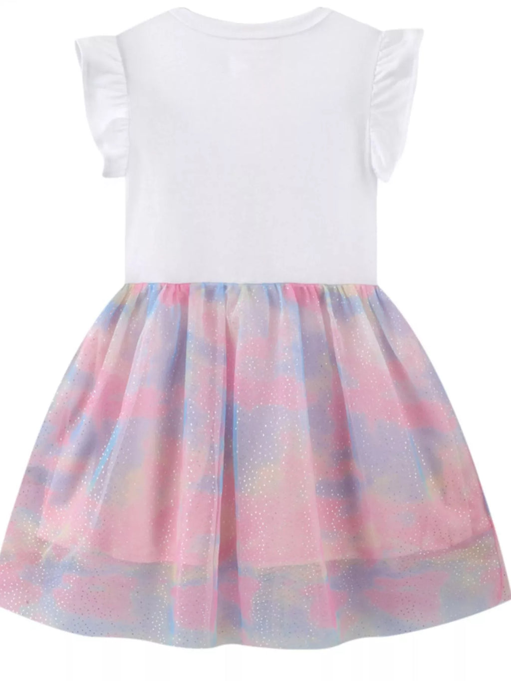 women's children's butterfly sequin tutu dress - alternate angle